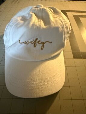 White "Wifey" Embroidered Baseball Cap